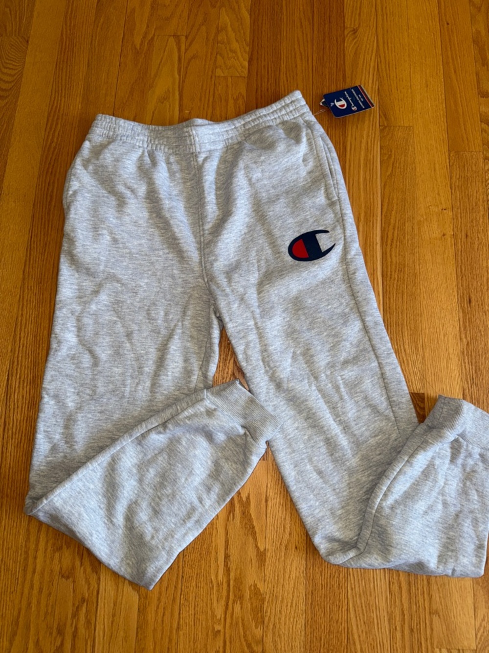 NWT Champion Kids Heather Gray Logo Sweatpants XL